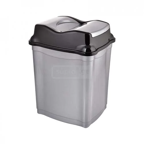 Plastic bin with double-sided cap 25L